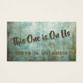 Blaue, grüne und braune Rustikale Vintage Getränke (Vorderseite)