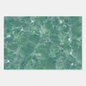 Blaue, grüne und korallenfarbene Marmortextur Geschenkpapier Set (Vorderseite 3)