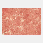 Blaue, grüne und korallenfarbene Marmortextur Geschenkpapier Set (Vorderseite 2)