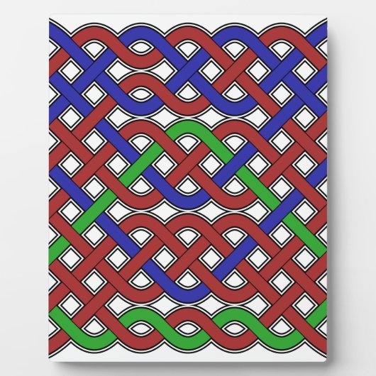 Blaue, grüne und rote keltische Knochen Fotoplatte (Vorderseite)