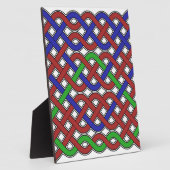 Blaue, grüne und rote keltische Knochen Fotoplatte (Seite)