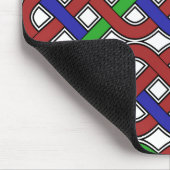 Blaue, grüne und rote keltische Knochen Mousepad (Ecke)