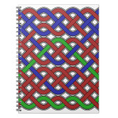 Blaue, grüne und rote keltische Knochen Notizblock (Vorderseite)