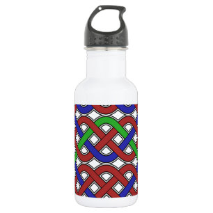 Blaue, grüne und rote keltische Knospen Trinkflasche