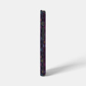 Blaue, grüne, violette, rosa Quadrate mit Streifen iPhone Hülle (Linke Seite)