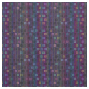 Blaue, grüne, violette, rosa Quadrate mit Streifen Stoff