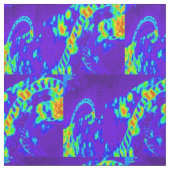 Blaue/grüne Wellenmuster Stoff (Nahaufnahme)