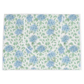 Blaue Grüne Wildblumen-Wasserfarbe Große Geschenktüte (Vorderseite)