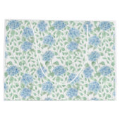 Blaue Grüne Wildblumen-Wasserfarbe Große Geschenktüte (Rückseite)