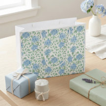 Blaue Grüne Wildblumen-Wasserfarbe