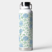 Blaue Grüne Wildblumen-Wasserfarbe Trinkflasche (Rückseite)