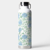 Blaue Grüne Wildblumen-Wasserfarbe Trinkflasche (Vorderseite)