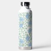 Blaue Grüne Wildblumen-Wasserfarbe Trinkflasche (links)