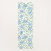 Blaue Grüne Wildblumen-Wasserfarbe Yogamatte (Rückseite)