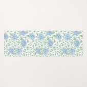 Blaue Grüne Wildblumen-Wasserfarbe Yogamatte (Vorderseite (Horizontal))