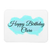 Blaue grüne Wolken pastellfarben glücklicher Gebur Magnet (Horizontal)