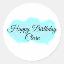 Blaue grüne Wolken pastellfarben glücklicher Gebur