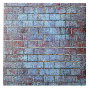 blaue Grunge-Ziegelkachel Fliese
