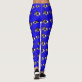 Blaue Guinea-Schweinemuster, Leggings (Rückseite)