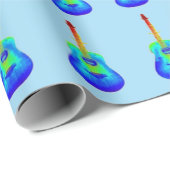 BLAUE GUITARS GESCHENKPAPIER (Rolleneckpunkt)