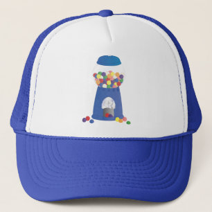 Blaue Gumball Maschine Truckerkappe