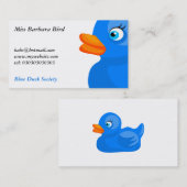 Blaue Gummiente, Visitenkarte (Vorne/Hinten)