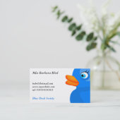 Blaue Gummiente, Visitenkarte (Stehend Vorderseite)