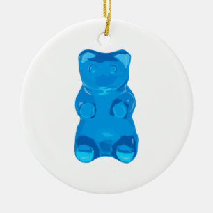 Blaue Gummybear Illustration Keramikornament