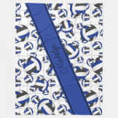 Blaue Gürtelkugeln Muster w Netzakzent Fleecedecke (Vorderseite)