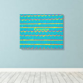 Blaue Gürtelmuster Thunder_Cove Leinwanddruck (Insitu (Holzboden))