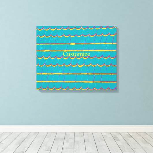 Blaue Gürtelmuster Thunder_Cove Leinwanddruck (Insitu (Holzboden))