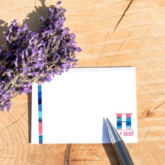 Blaue H-Noten Post-it Klebezettel