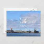 Blaue Hafenpostkarte Postkarte (Vorne/Hinten)