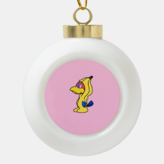 Blaue Häher Keramik Kugel-Ornament