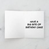 Blaue Haie Sechster Geburtstag Karte (Innenseite)