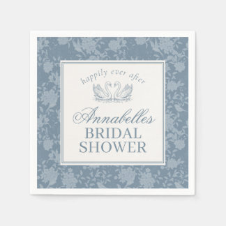 Blaue Häkeldeckchen Hochzeitsshower im Vintage-Blu Serviette