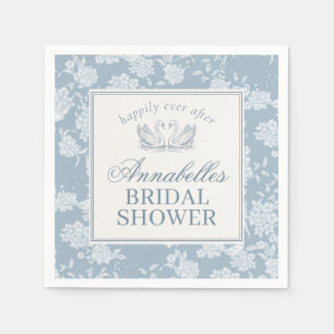 Blaue Häkeldeckchen Hochzeitsshower im Vintage-Blu Serviette