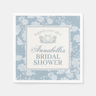 Blaue Häkeldeckchen Hochzeitsshower im Vintage-Blu Serviette