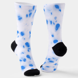 Blaue Halftone-Polka-Socken, nachhaltige Premium-C Socken