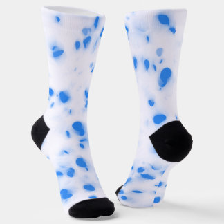 Blaue Halftone-Polka-Socken, nachhaltige Premium-C Socken