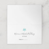 Blaue Hand Wasserfarbene Weihnachtsschneeflocken Platzkarte (Außenseite Aufgefaltet)