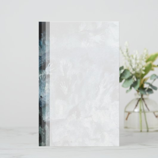 Blaue Hände Briefpapier (Stehend Vorderseite)