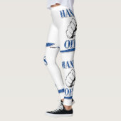 Blaue Hände von Leggings (Links)