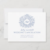 Blaue handgezeichnete Blindblattlänge Ankündigung (Vorderseite)