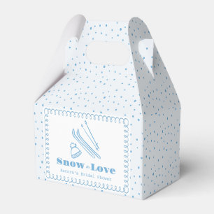 Blaue handgezeichnete Schneeliebeselemente für Jun Geschenkschachtel