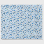 Blaue Handgezeichnete Winter-Verpackungspapierroll Geschenkpapier (Flach)