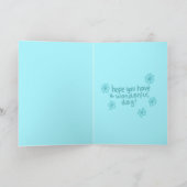 Blaue Happy Birthday Karte (Innenseite)