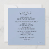 Blaue Harmonie-erste Kommunions-Einladung Einladung (Rückseite)