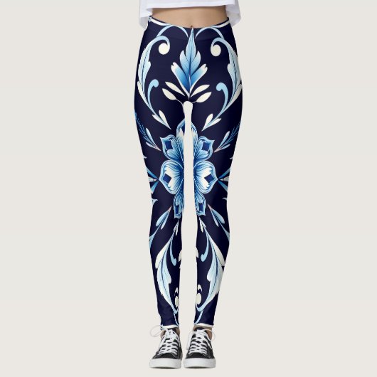 blaue Harmonie-Leggings Leggings (Vorderseite)