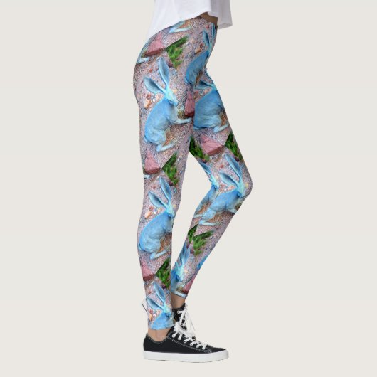 blaue Hasehäschen Leggings (Rechts)